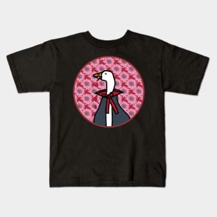 Portrait of a Halloween Horror Vampire Goose Kids T-Shirt